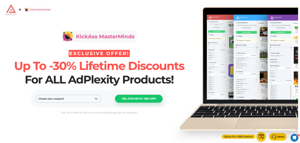 Get Lifetime Discount On Adplexity