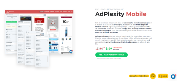 AdPlexity Mobile 25% off Lifetime Discount