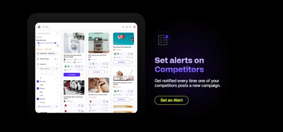AdPlexity offers advanced feature- Alerts
