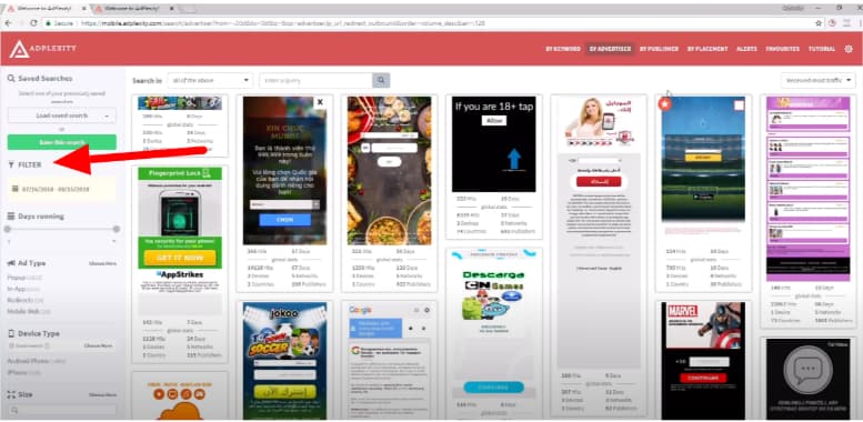 Narrow your results using filters