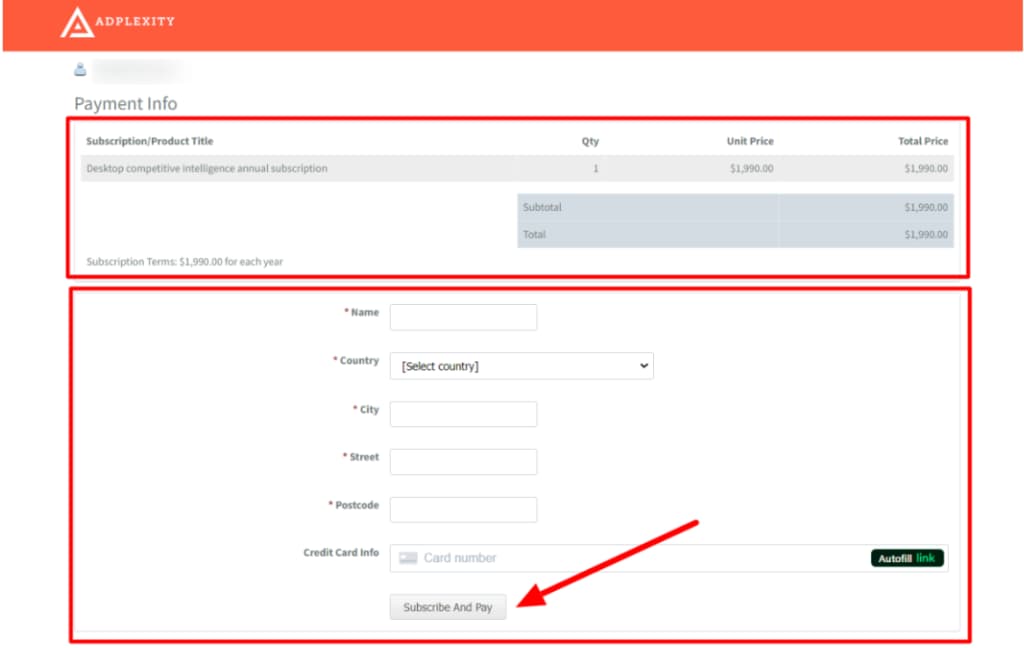 Enter Your Payment Details