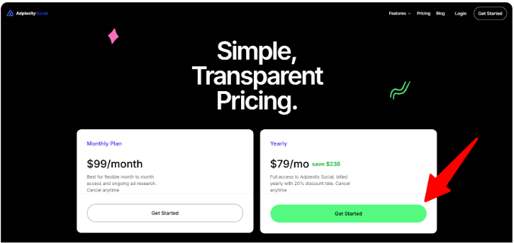 Select the Yearly plan option